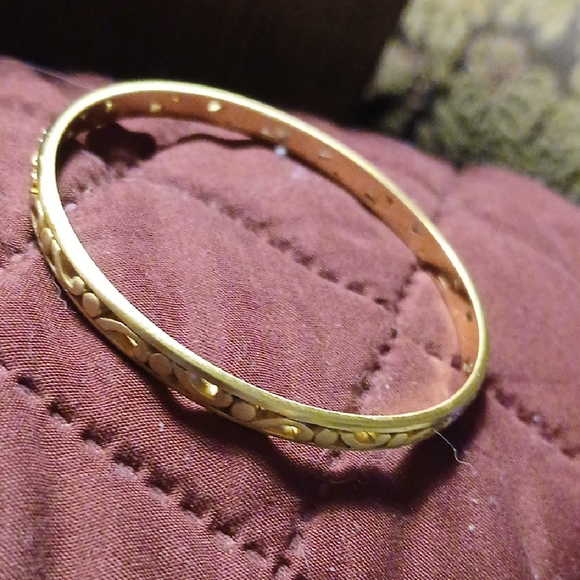 BRIGHTON Elegant Gold Bangle Bracelet VINTAGE - Picture 1 of 2